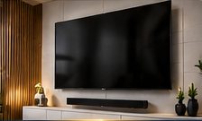 Wall-mounted television